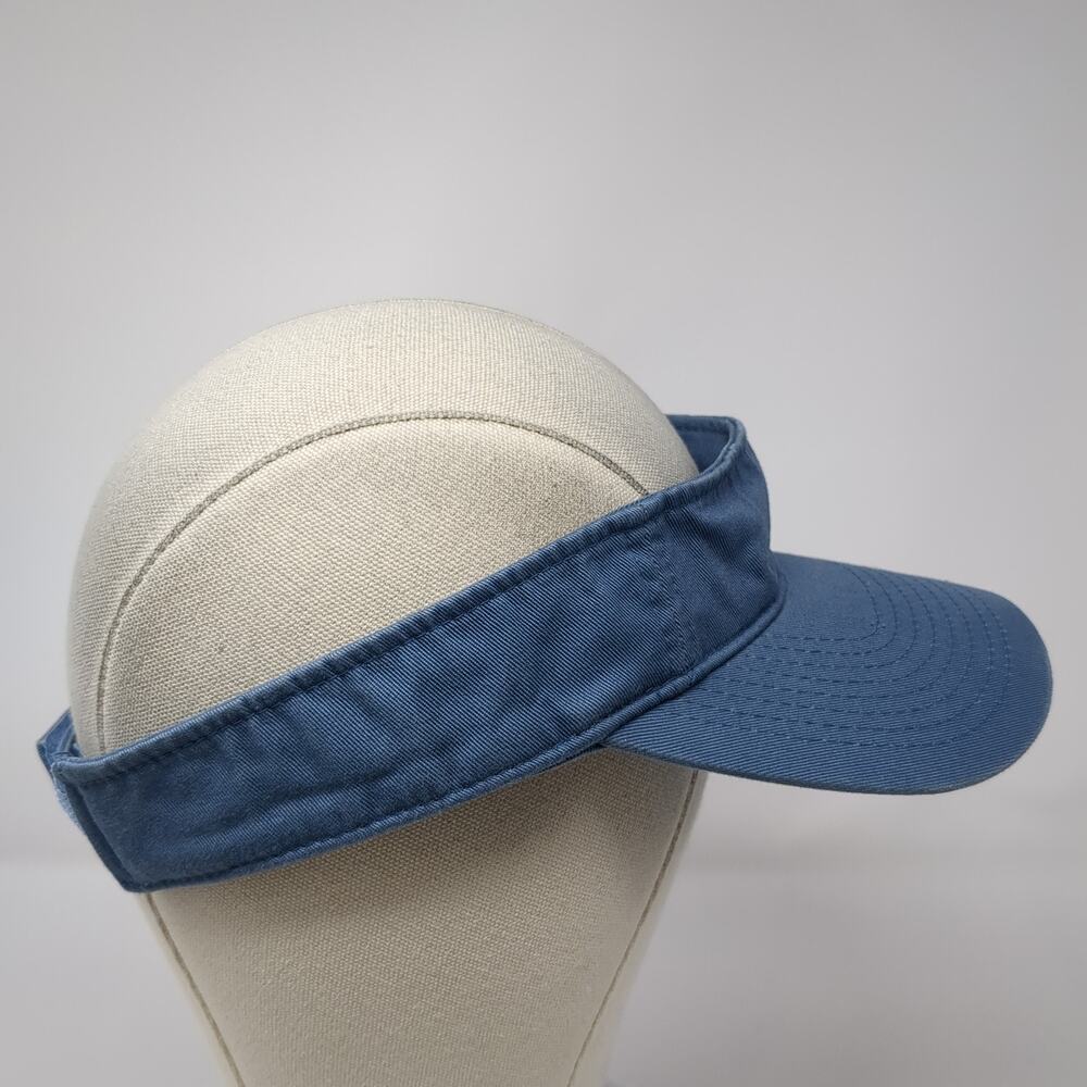 Unbranded Strapback Visor Hat Solid Blue One Size… - image 5